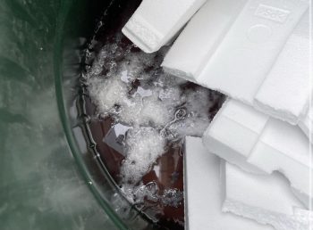 使わない発泡スチロールをリサイクル